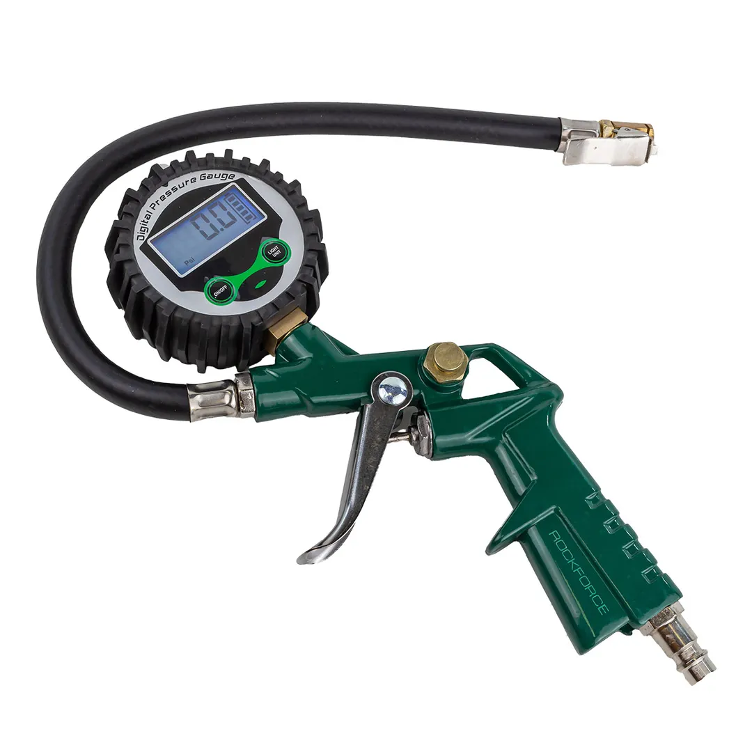 Пистолет для подкачки шин с цифровым манометроми шлангом RockForce RF-STG-25