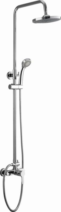Душевая система со смесителем без излива и тропическим душем, латунь, хром Ledeme L2403