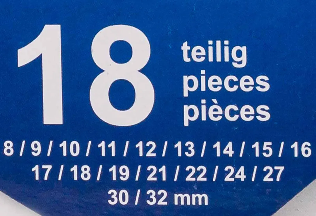 Набор комбинированных ключей 18 пр. 8-19, 21, 22, 24, 27, 30, 32 мм Scheppach Sch-5181P