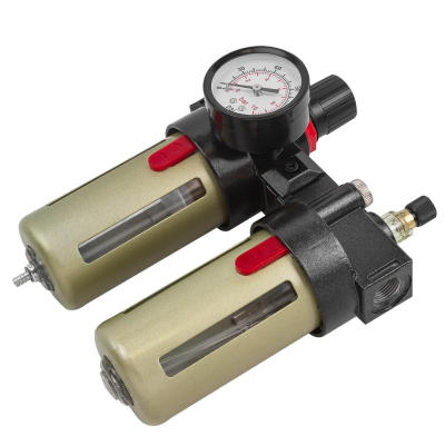 Блок подготовки воздуха 3/8'', фильтр-регулятор+лубрикатор, 10Мк, 1400 л/мин, 0-10bar, раб.t 5°-60° Forsage F-BFC3000