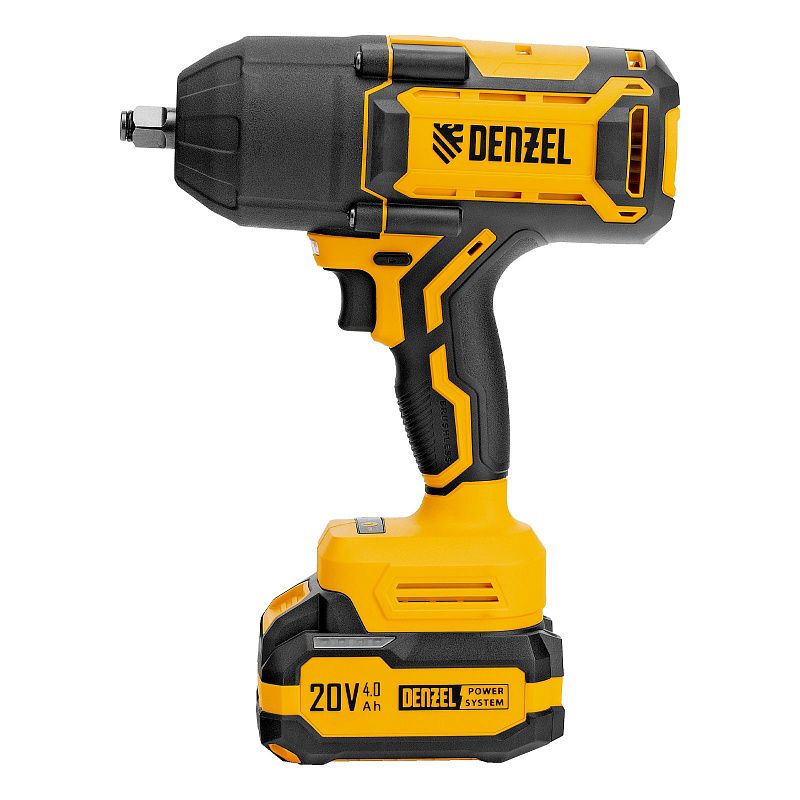Гайковерт ударный аккумуляторный бесщет. CIWH-BL-20-1000, Li-Ion, 20 В Denzel 26528
