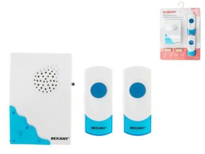 Звонок беспроводной дверной с двумя кнопками вызова IP 44 RX-4 REXANT 73-0040