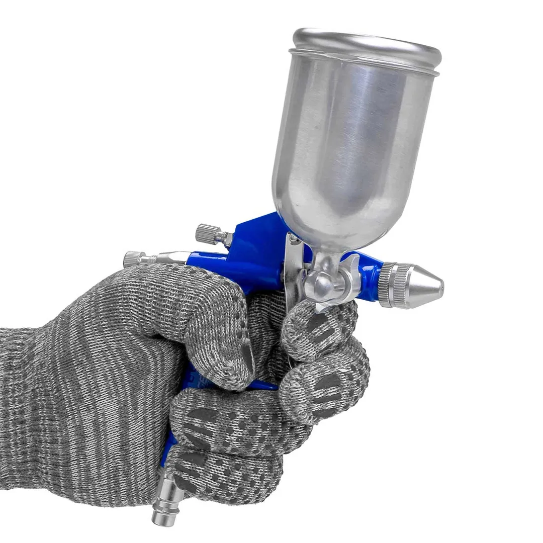 Краскораспылитель мини с боковым металлическим бачком бачок 125 мл, сопло 0.8 мм Forsage F-K3