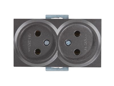 Розетка 2-ая, скрытая б/з, дымчатая RITA Mutlusan 2200 203 0295