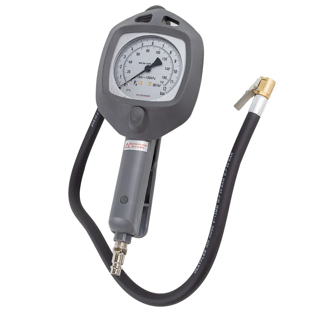 Пистолет для подкачки шин с манометром и шлангом 1 м., 0-15 bar RockForce RF-STG-23