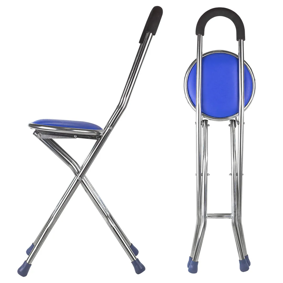 Трость-стул складная 4-х ногая WMC TOOLS WMC-4L (синий)