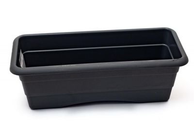 Ящик балконный №1, l=400 h=140, графит Гарденпласт 80003