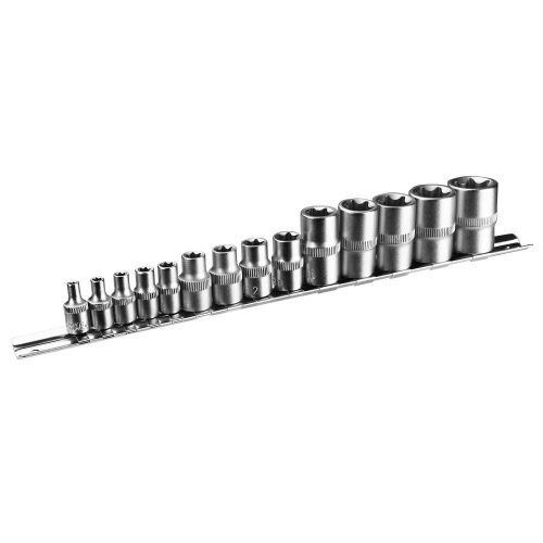Набор головок Е-профиль 1/4'',3/8''&1/2'' 4-24 мм DKSS13-1 SET 14 DEKO 065-0328