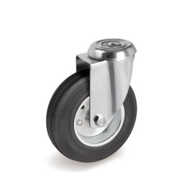 Колесо поворотное SCh 55 125 мм резина под болт TOR 1047736