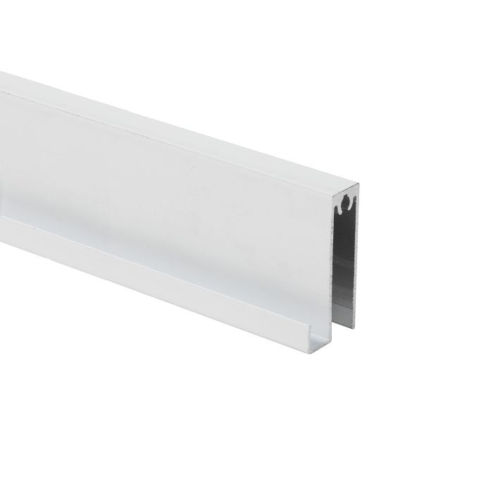 Профиль алюминиевый SENATOR белый глянец горизонт нижн. L-6000 мм для узкой сис-мы АЛЮТЕХ 79414