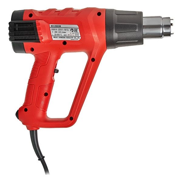 Фен строительный 2000 Вт,ЖК-Индикатор температуры, 6 шт. насадок в комплекте Felisatti FT2002 Felisatti