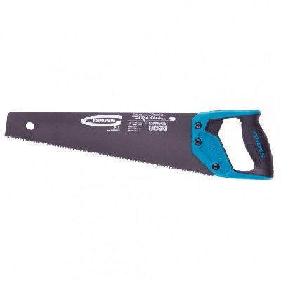 Ножовка по дереву Piranha, зуб-3D, каленый зуб, тефлоновое покрытие полотна, двухкомпонентная рукоятка Gross