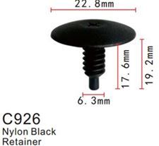 Клипса для крепления внутренней обшивки а/м Фольксваген пластиковая, 100 шт Forsage C0926(VW)