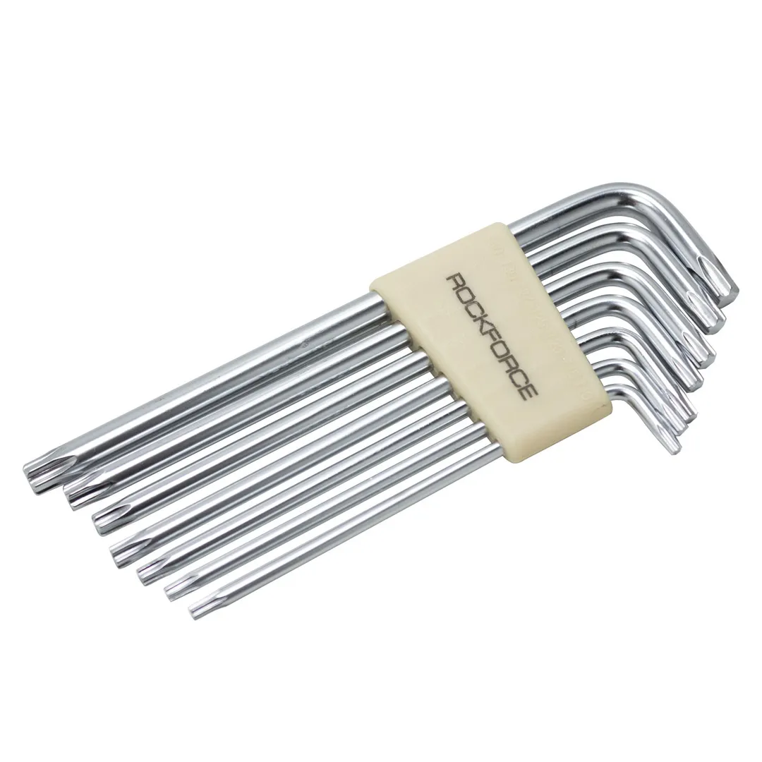 Набор ключей TORX Г-образных длинных 7 пр. Т10-Т40 RockForce RF-5071L