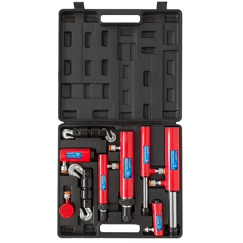 Набор гидроцилиндров прямого и обратного действия 2, 4, 5, 10 т, в кейсе 7 пр Forsage F-0200-1S