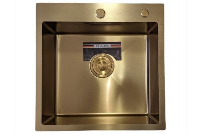 Кухонная мойка из нержавеющей стали, золото GERHANS K35050G