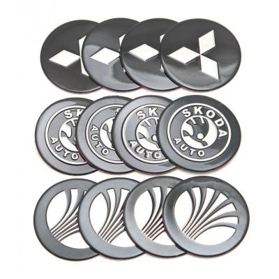 Наклейка на колпак 6см, PILOT, к-т 4шт, KING