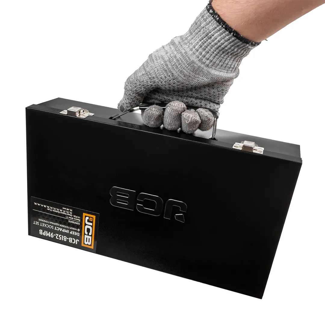 Набор головок ударных глубоких 22-60 мм 1'' 12-гр 14 пр JCB JCB-8152-9MPB