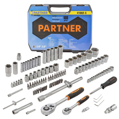Набор инструмента 108 пр. 1/4''&1/2'' 6-гр. Partner PA-41082-5
