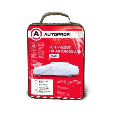 Тент-чехол на автомобиль AUTOPROFI SED-490 (XL), седан 490х178х119 см