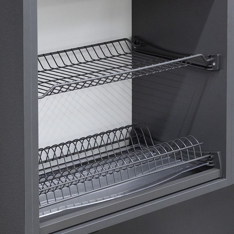 Сушка для посуды 600 HUGO с профилем, графит AKS 113241