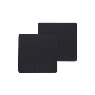 Выключатель кинетический, с реле, проходной, 2 клавиши, черный, AKS 124629