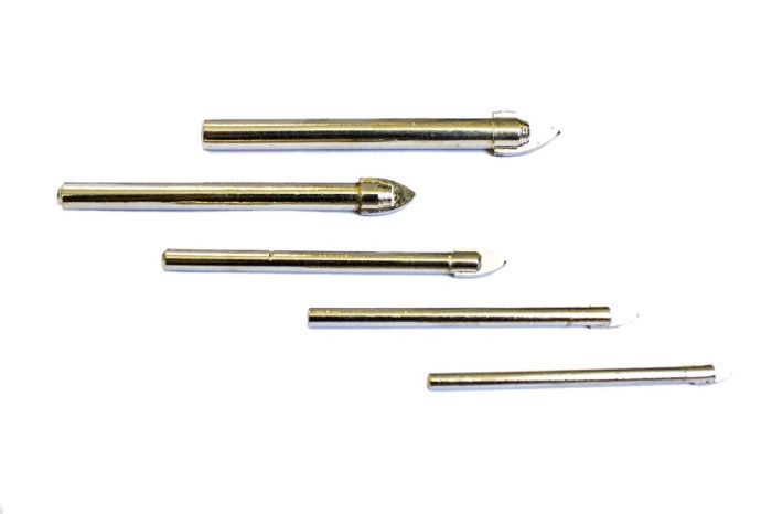 Набор сверел по стеклу и плитке 5 пр., 4, 5, 6, 8, 10 мм RockForce RF-372S5