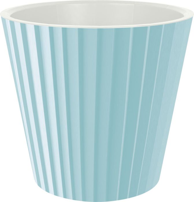 Горшок для цветов InGreen Sand D190мм, 3,3л c дренажной вставкой небесный Пластик Репаблик IG640110020
