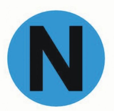 Наклейка "N" d=20mm, EKF PROxima an-2-08-1