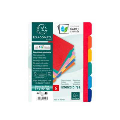 Разделитель "Exacompta", А5+, ассорти