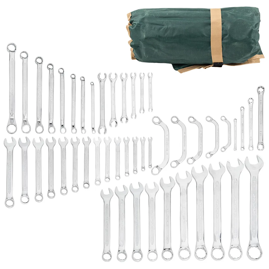 Набор комбинированных ключей 6-32 мм, накидных 6×7-20×22 мм, разрезных 8×10-16×18 мм 47 пр RockForce RF-5471P