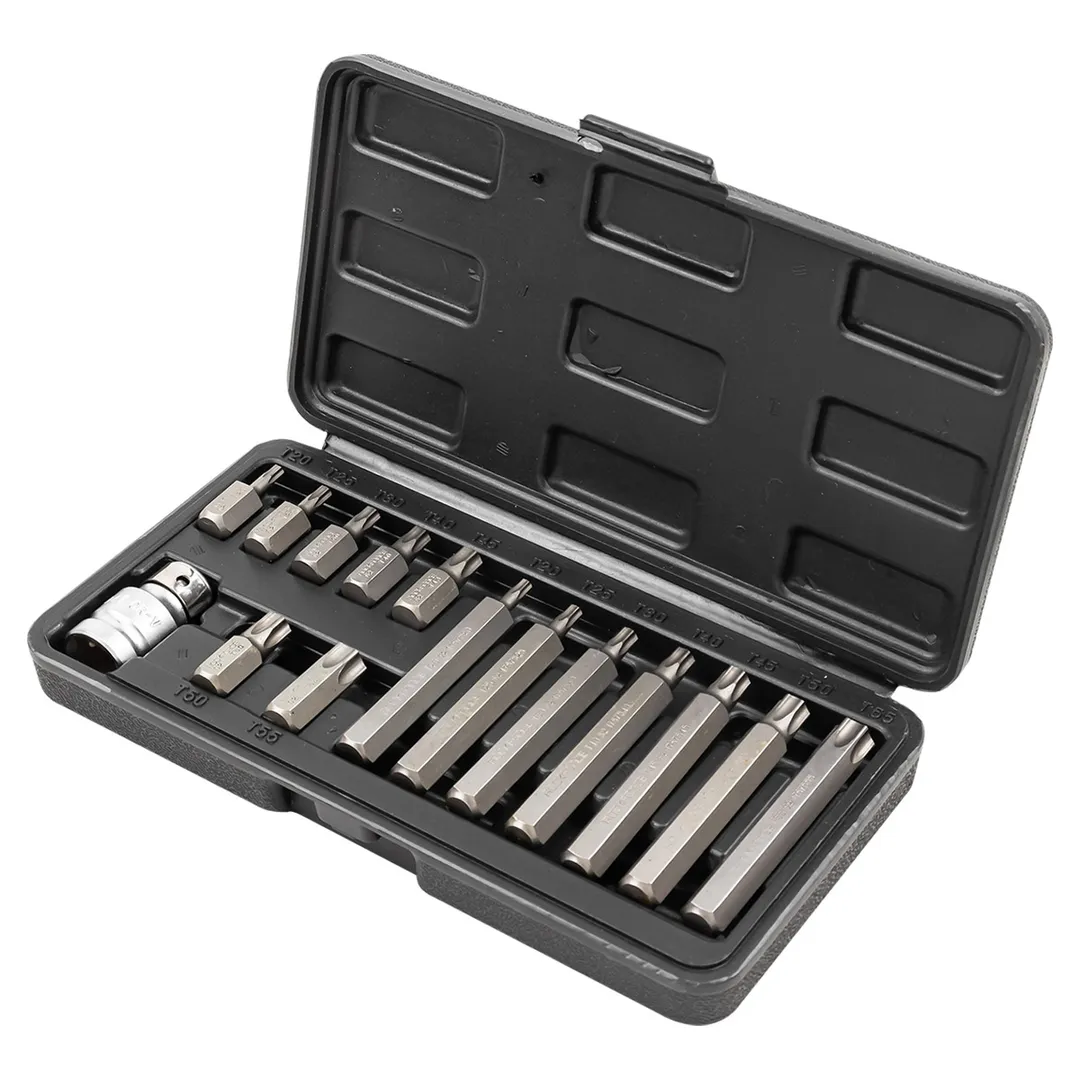 Набор бит Torx с адаптером 15 пр. 10 мм RockForce RF-4156(C)