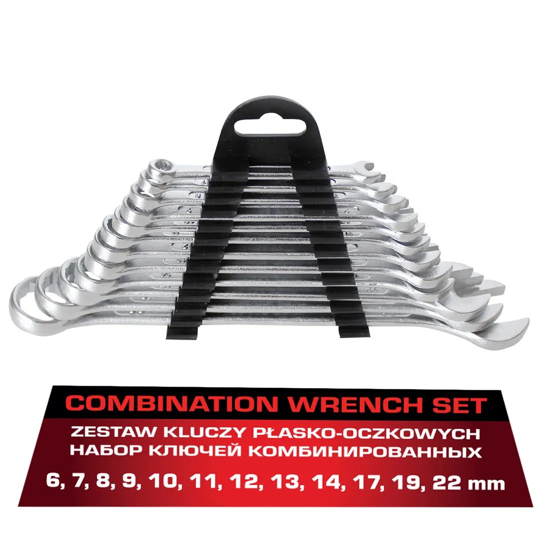 Набор комбинированных ключей 12 пр 6-14, 17, 19, 22 мм EVERFORCE EF-5123MP