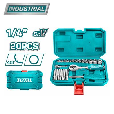Набор инструментов 1/4" 6-гр 20 пр. TOTAL THT141201