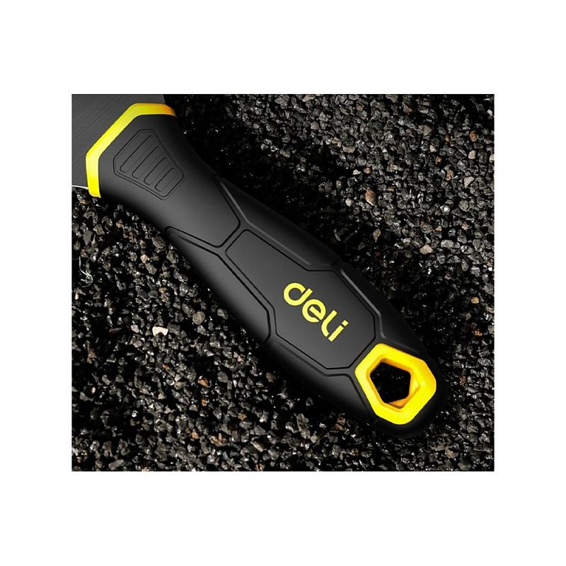 Шпатель нержавеющий Deli YS EDL-HD2-5, 63 мм, ручка 2K, черный, желтый