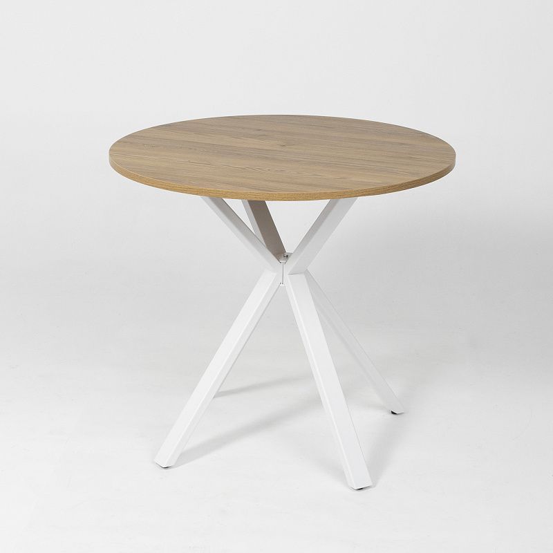 Подстолье VECTOR h714 под круглую столешницу, белый муар AKS 123195