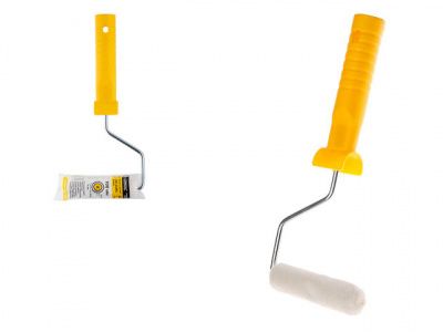 Валик VELOURSс ручкой, бежевый, нанесение лаков STARTUL MASTER