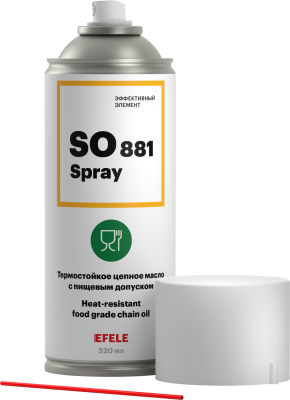 Масло термостойкое цепное SO-881 SPRAY (520 мл.) EFELE 91341