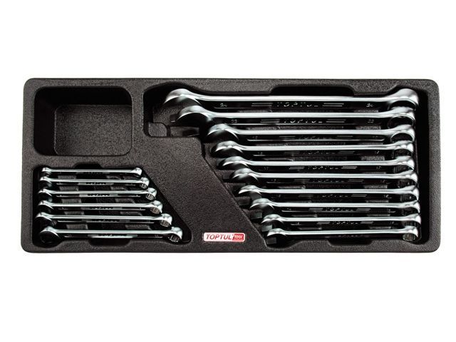 Набор ключей комбинированных 6-24 мм 16 пр. 434х176 мм в ложементе Toptul GAAT1604