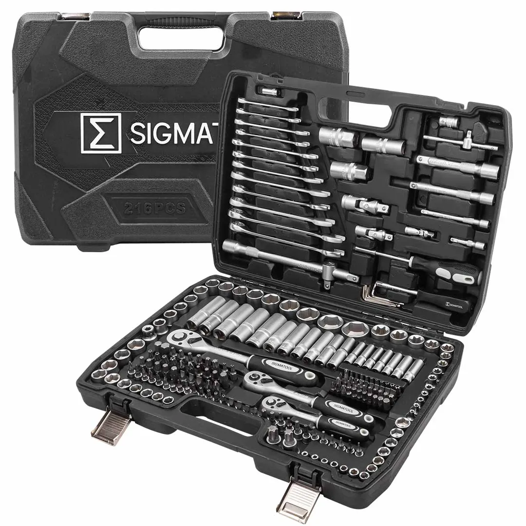 Набор инструментов 216 пр. 1/4''&3/8''&1/2'', 6-гр. SIGMATOOL Sigmatool-38841