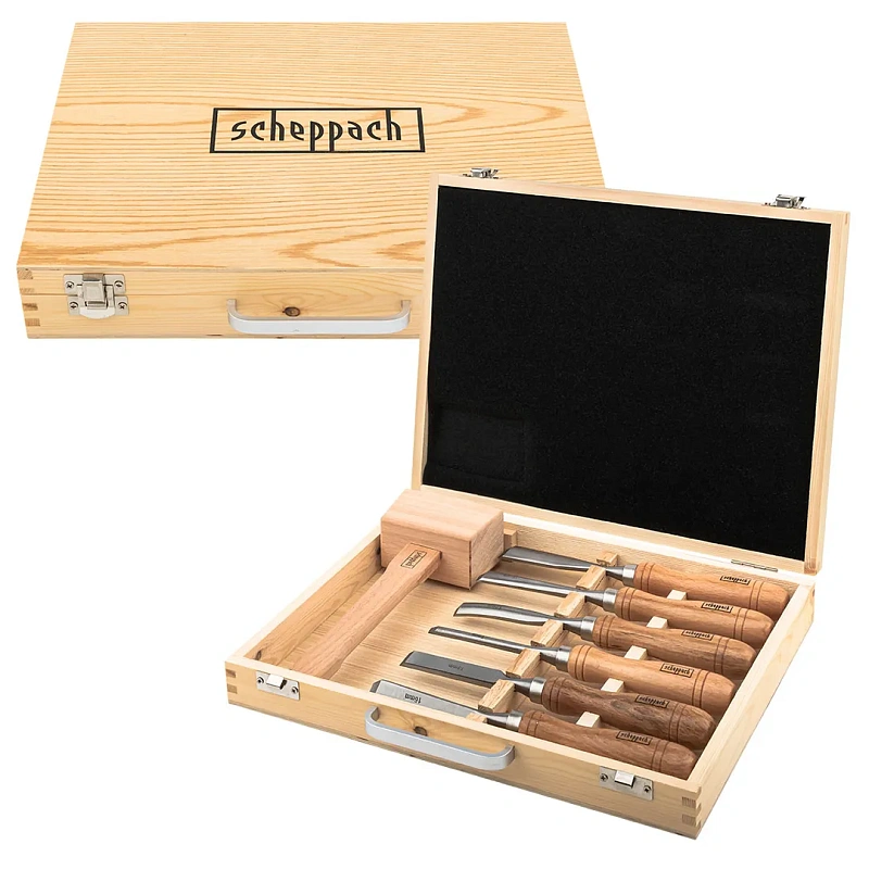 Набор фигурных стамесок 7 пр Scheppach Sch-25700