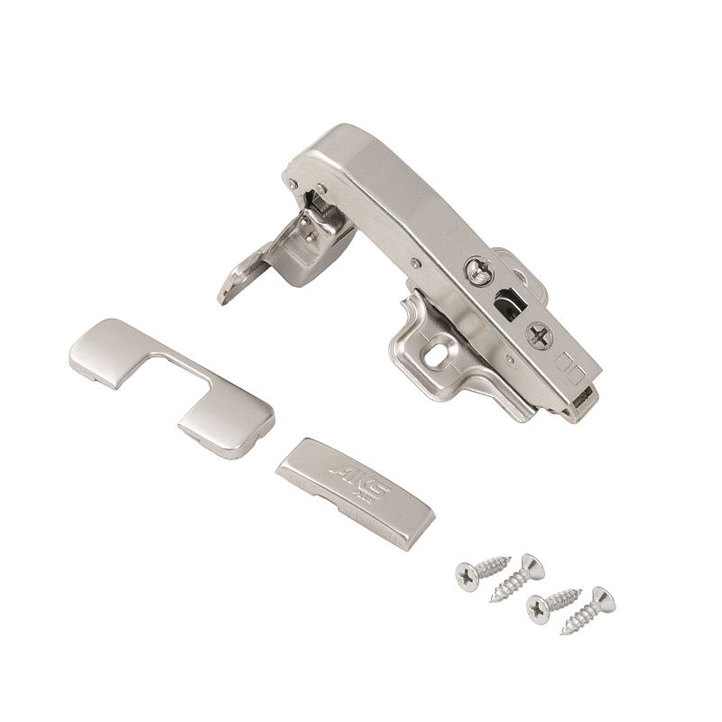 Петля под фальшпанель 90° с доводчиком 45мм h0 clip-on, саморезы, заглушки, AKS PLUS 117003