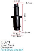 Клипса для крепления внутренней обшивки а/м Форд пластиковая, 100 шт Forsage C0871(Ford)