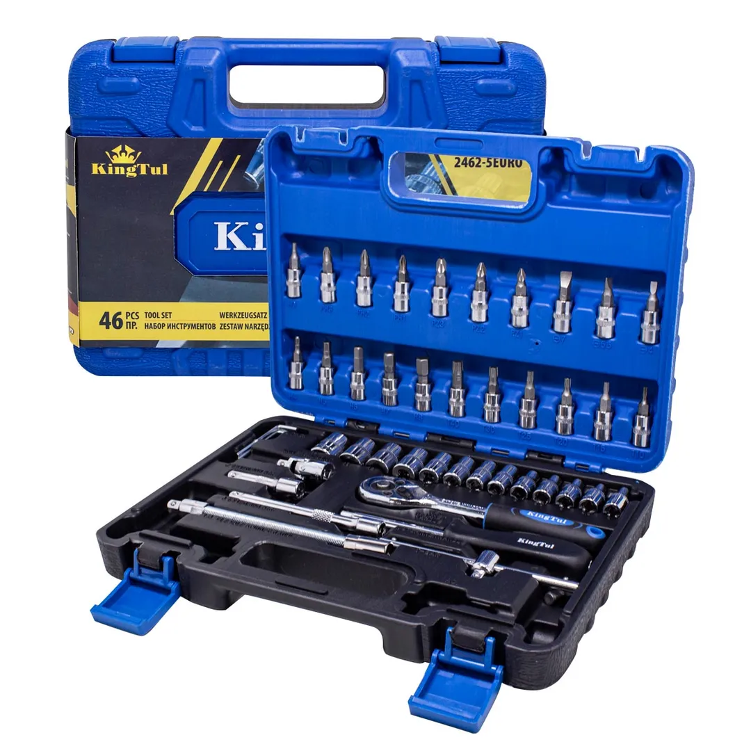 Набор инструмента 46 пр. 1/4'' 6-гр. KINGTUL KT-2462-5 EURO