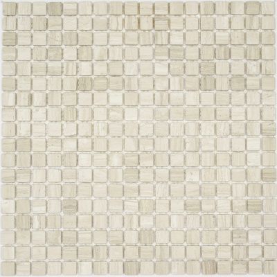 Мозаика Pietrine Travertino Silver MAT, 15х15х4 мм, MOSAICSTORY 30063
