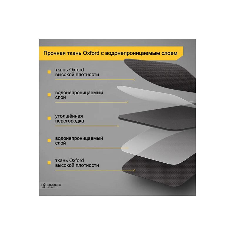 Сумка для инструментов Deli YS EDL430116, 360х180х250 мм, ткань Oxford, черный, желтый