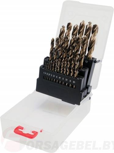 Набор сверл по металлу 1,0-13,0 мм Co-HSS 25 пр. Yato YT-41605