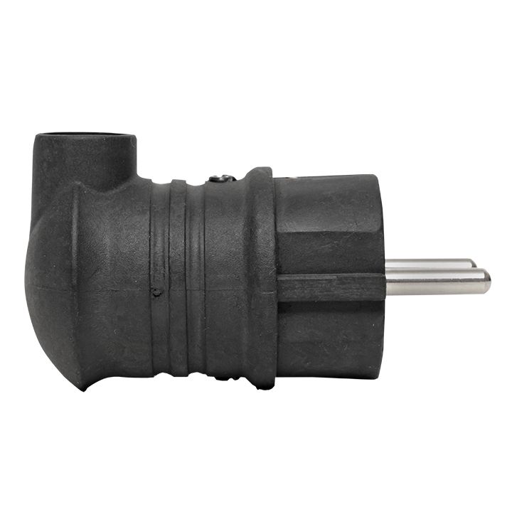 Вилка угловая каучуковая 230В 2P+PE 16A IP44 EKF PRO RPS-017-16-230-44-r