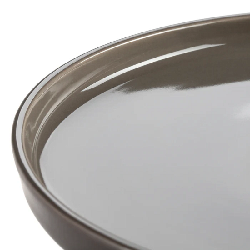 Тарелка керамическая "ROMA", 22 см, серо-коричневый