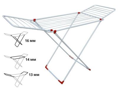 Сушилка для белья напольная, 18м, серия Stella, бело-красная, PERFECTO LINEA 46-021843